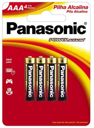PILHA PANASONIC ALCALINA AAA         4UN