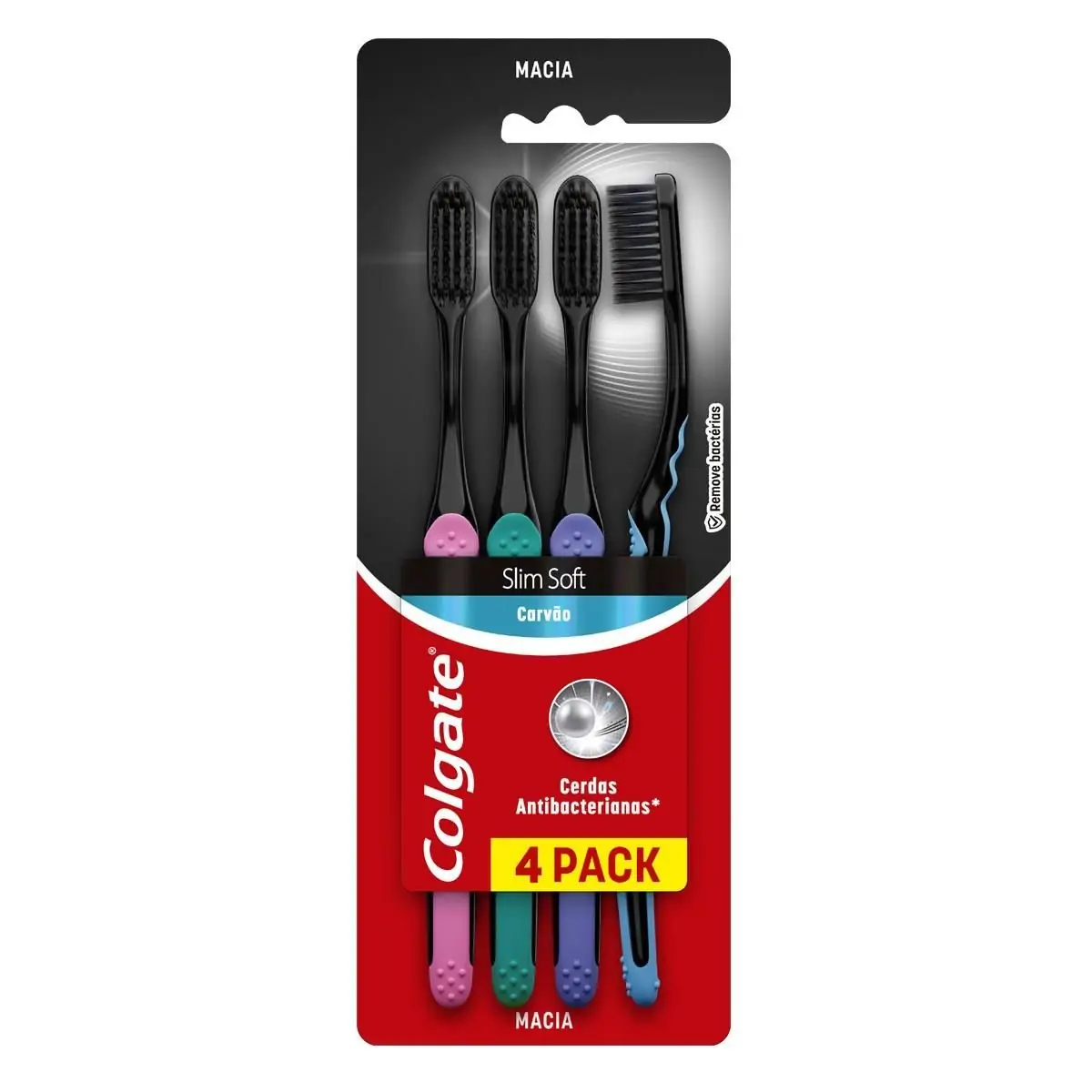 ESC DENTAL COLGATE SLIM SOFT BLACK 4X1UN