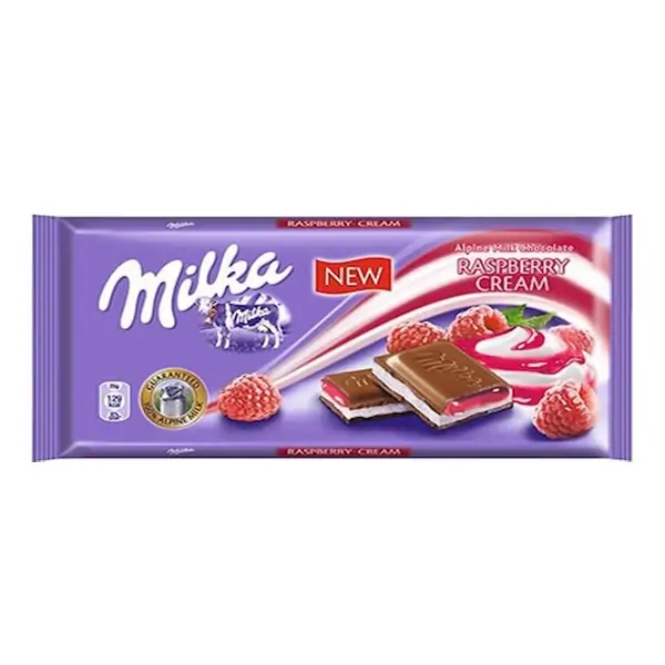 CHOC LACTA MILKA RASPBERRY       100G