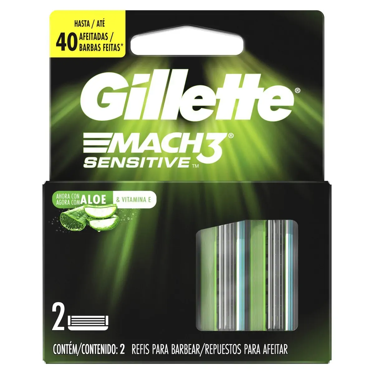 CARGA GILLETTE MACH3 SENSIT E     C/ 2UN