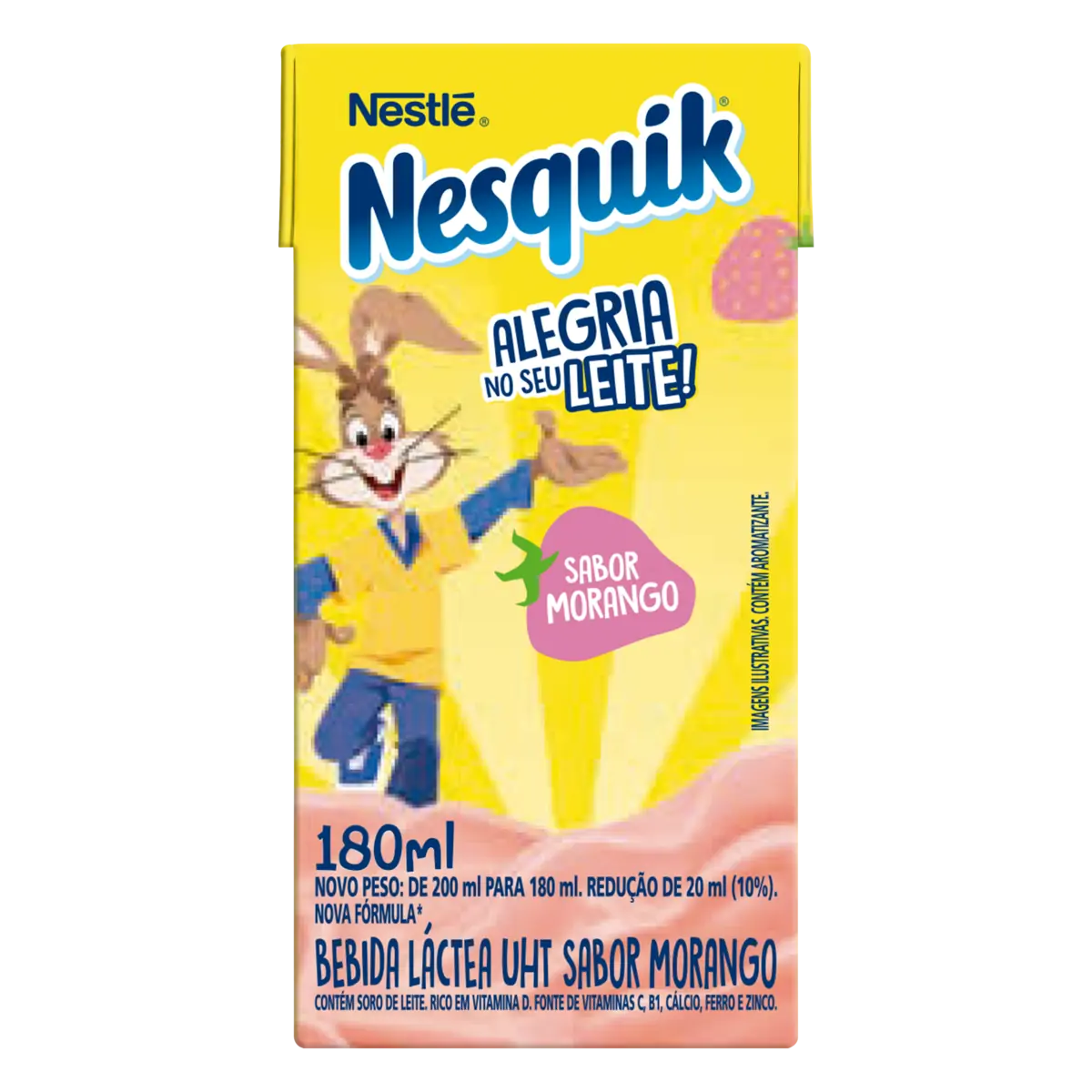 BEB LACTEA NESQUIK MORANGO         180ML