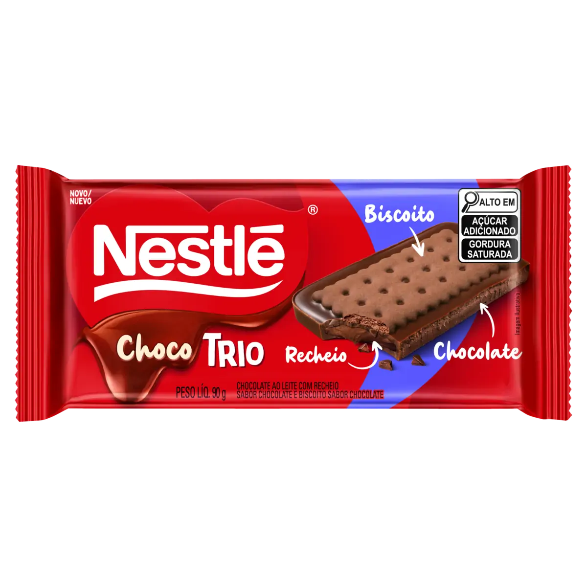 BISC NESTLE CHOCO TRIO CHOCOLATE     90G