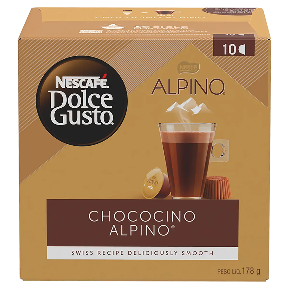 CAPSULA N.DOLCE GUSTO CHOCIN ALPINO 178G