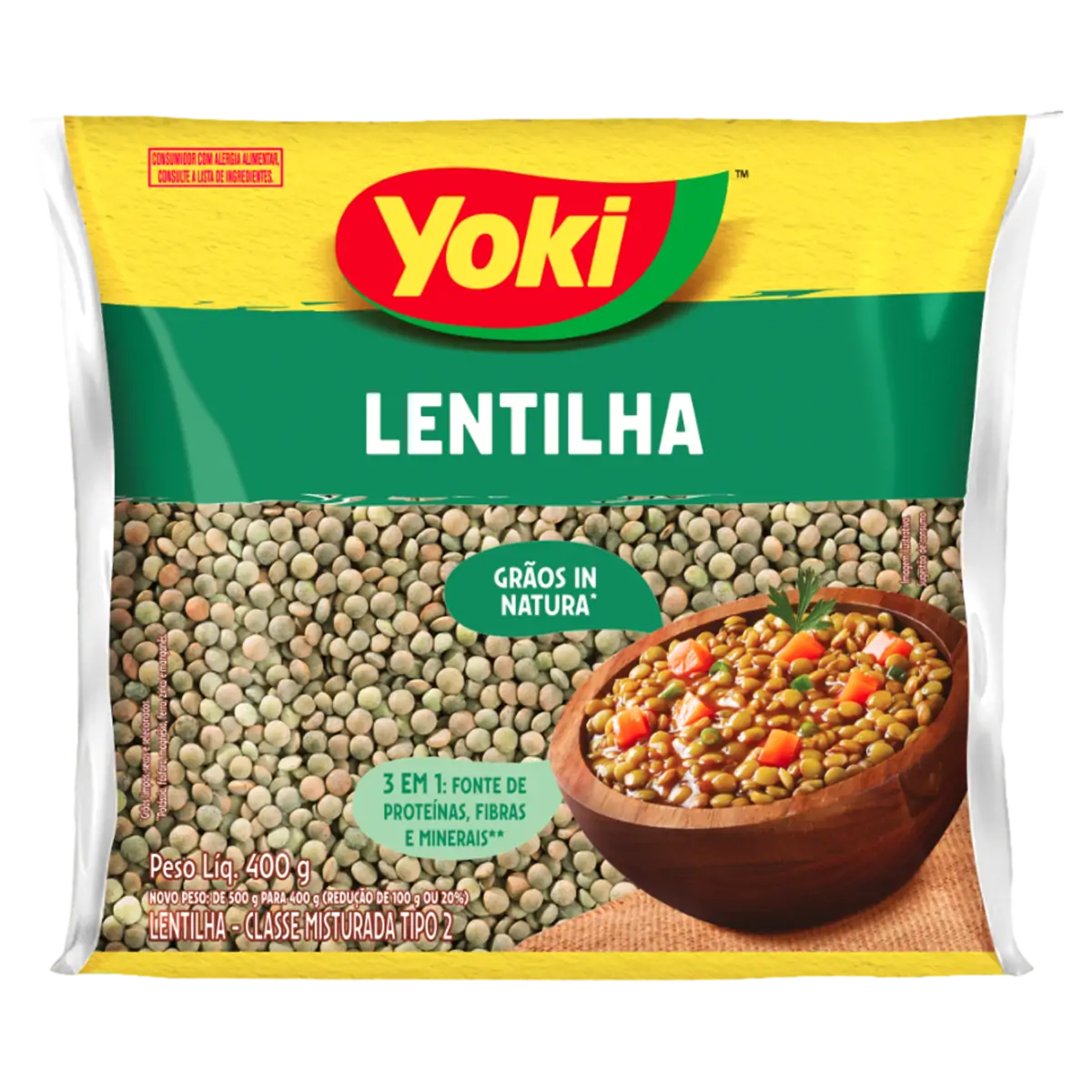 LENTILHA YOKI                       400G
