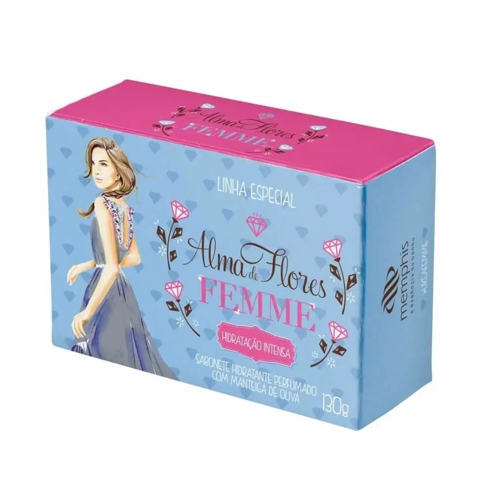 SABONETE ALMA FLORES FEMME          130G