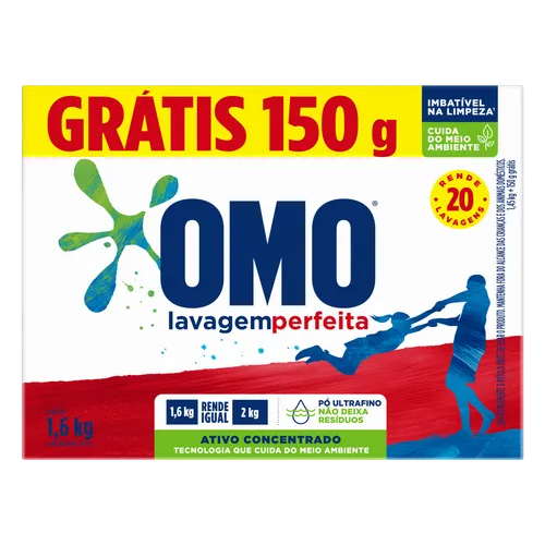DETERG.PO OMO LAVAGEM PERF LV+PG-  1,6KG
