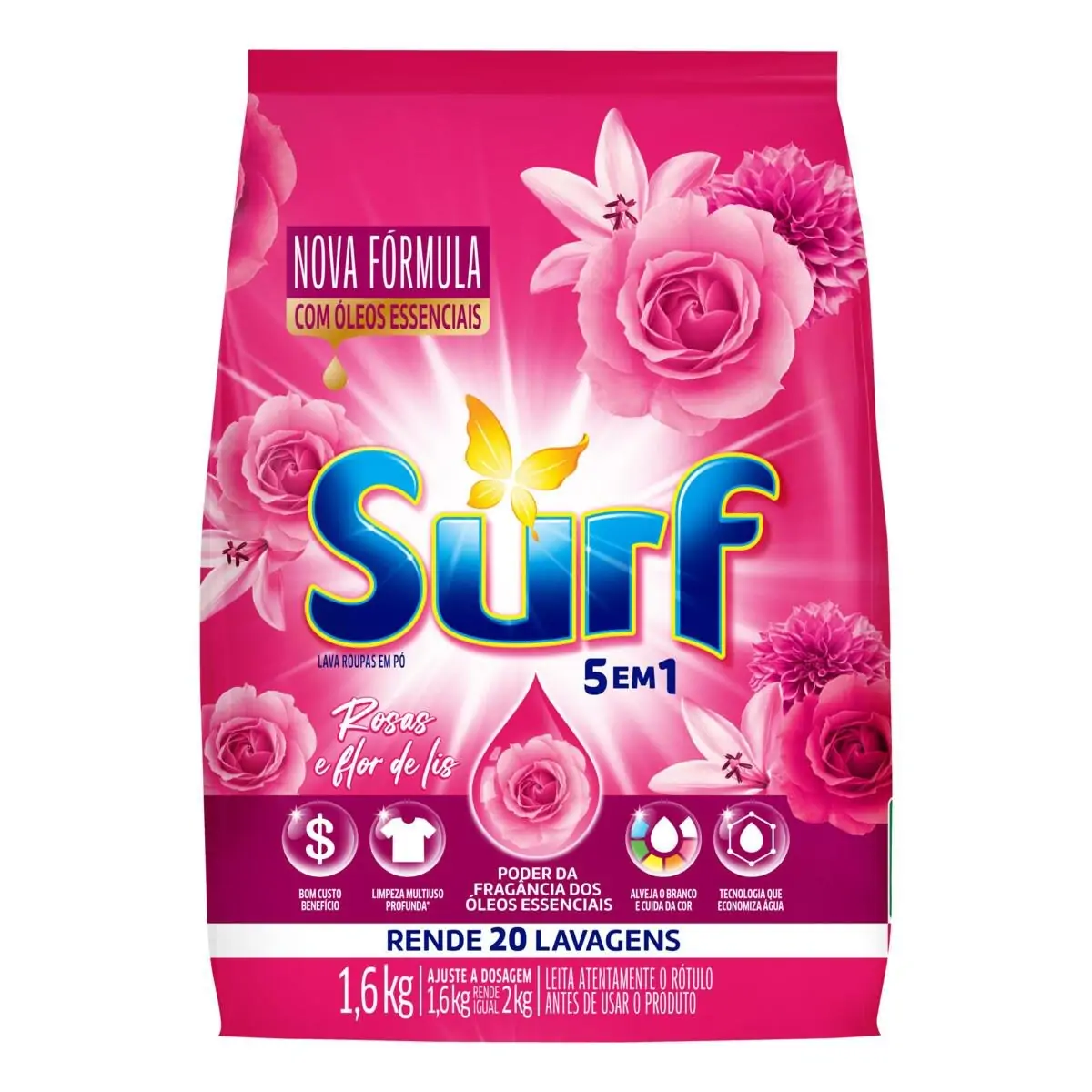 DETERG.PO SURF ROSA FLOR DE LIZ 1.6KG