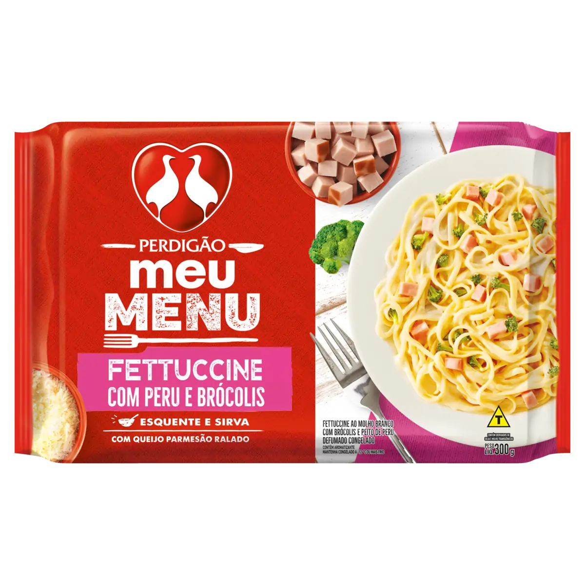 FETTUCCINE PERDIGAO PERU/BROCOLIS 300G