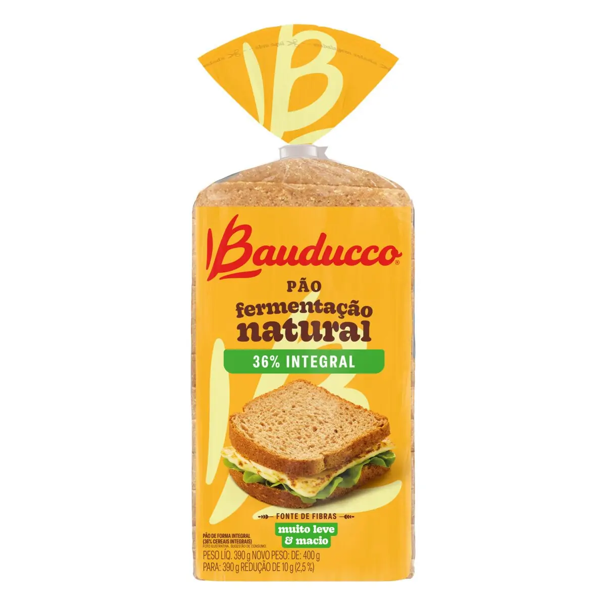 PAO DE FORMA BAUDUCCO 36% INTEGRAL 390G