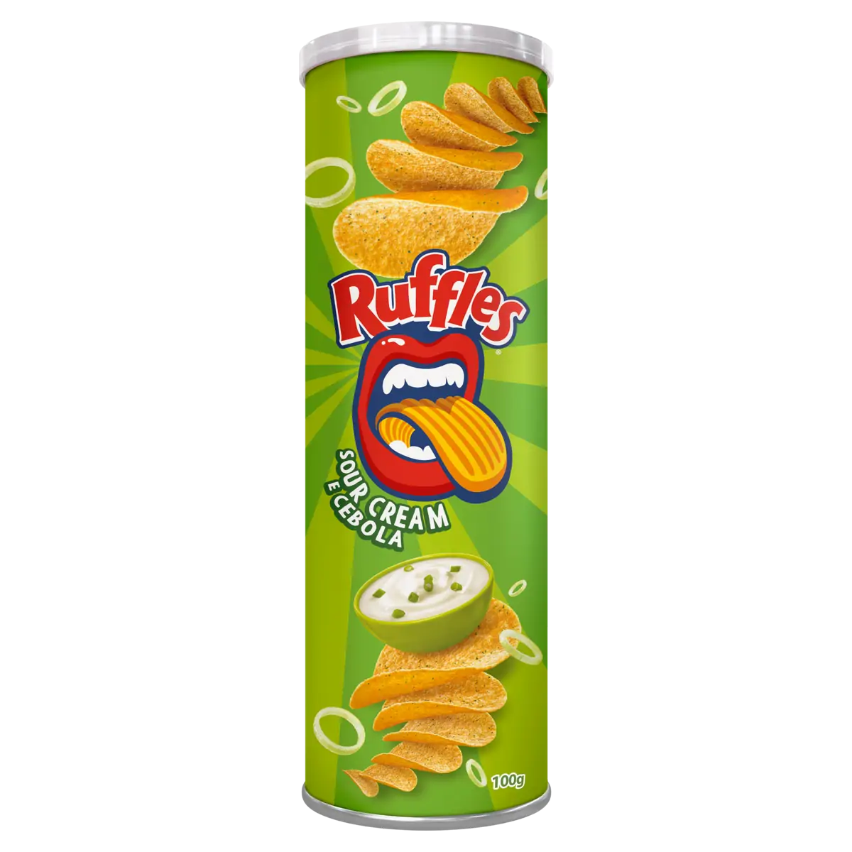 SALG RUFFLES TUBO SOUR CREAM        100G