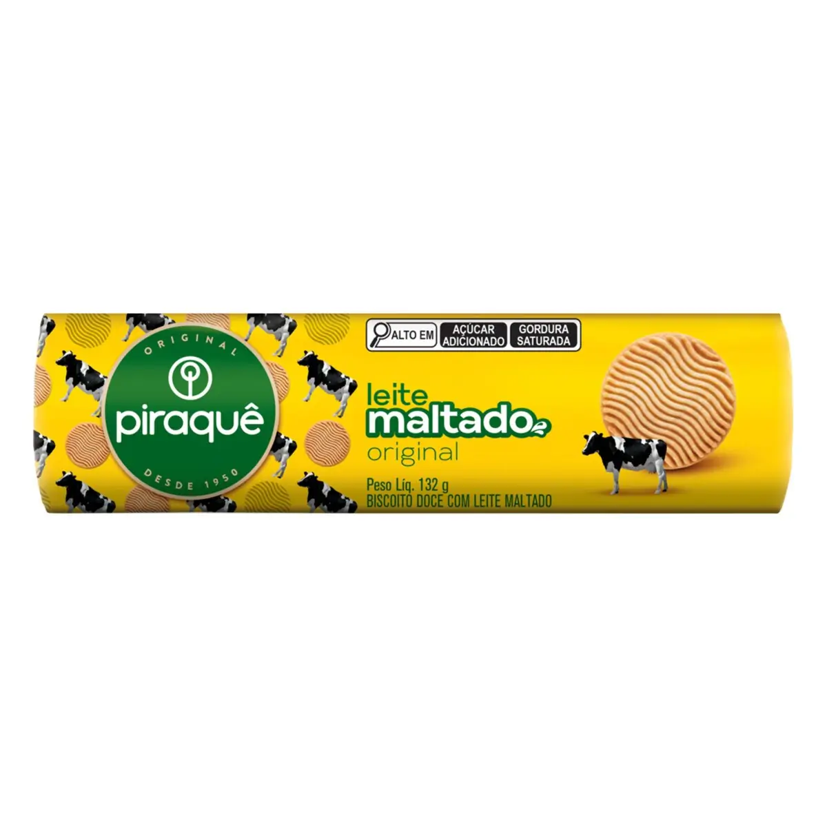 BISC PIRAQUE LEITE MALTADO          132G