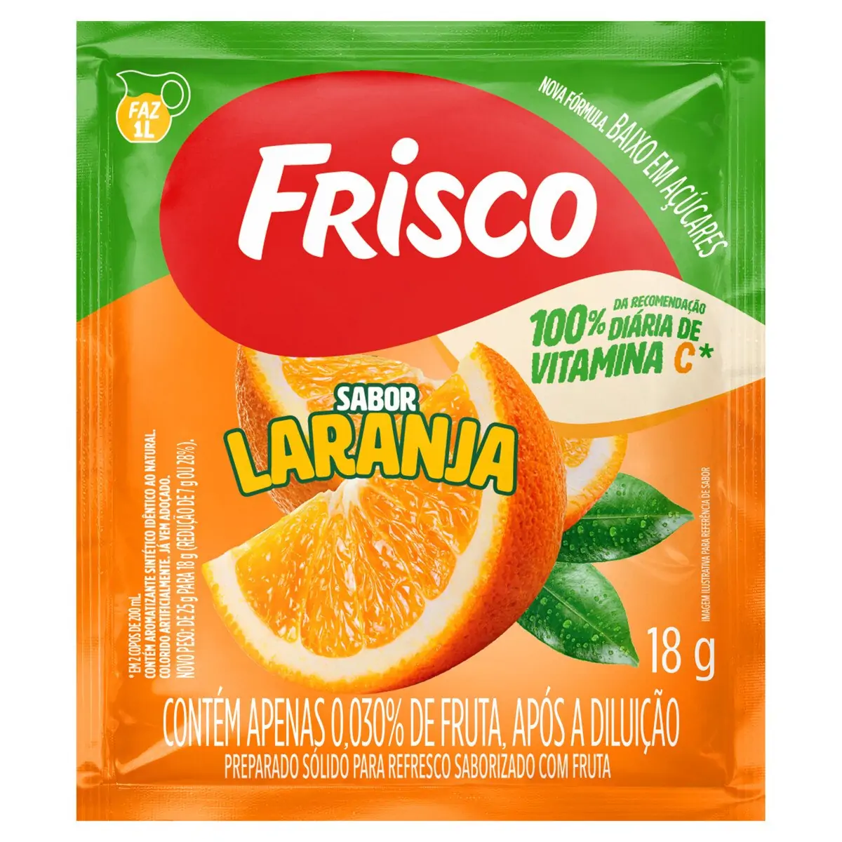 REFRESCO FRISCO LARANJA            18GR