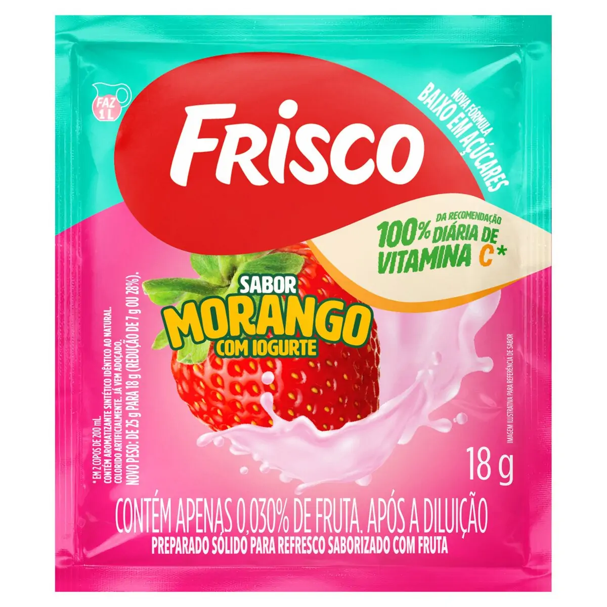 REFRESCO FRISCO MORANGO/IOG         18GR
