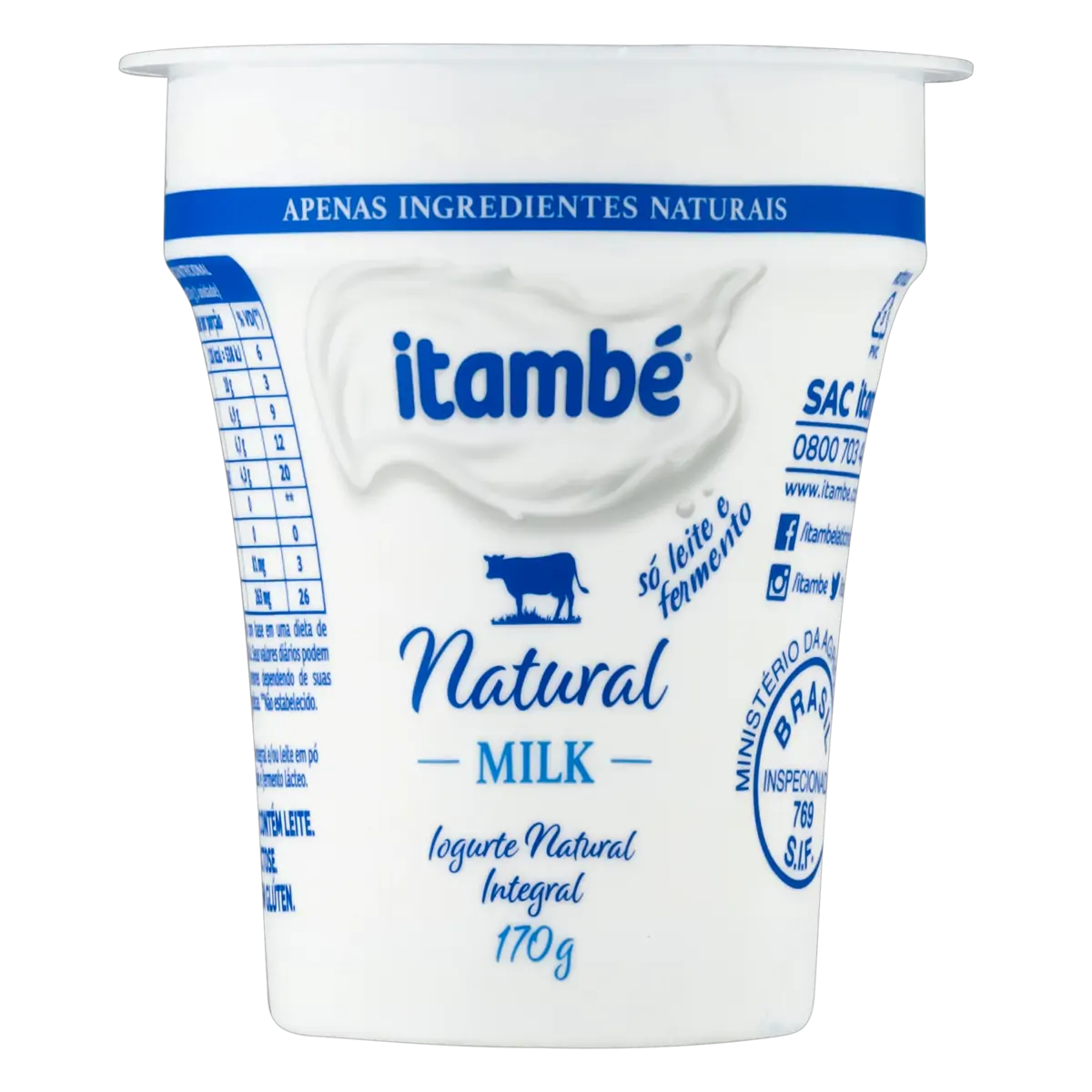 IOG ITAMBE NATURAL MILK INTEGRAL    170G