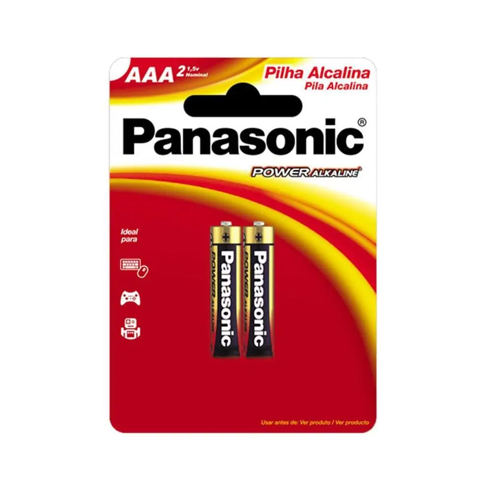 PILHA PANASONIC ALCALINA AAA 2UN