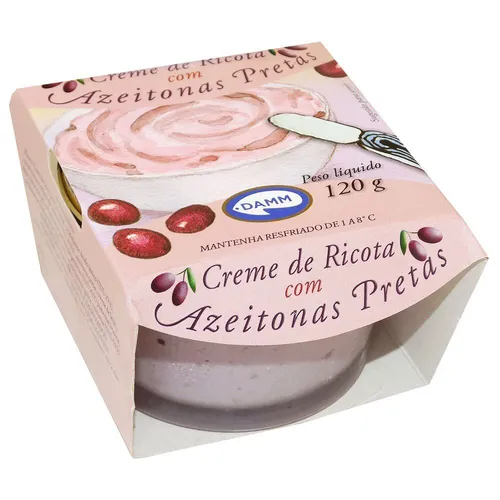 CREME DE RICOTA C/ AZ PRETAS DAMM 120G