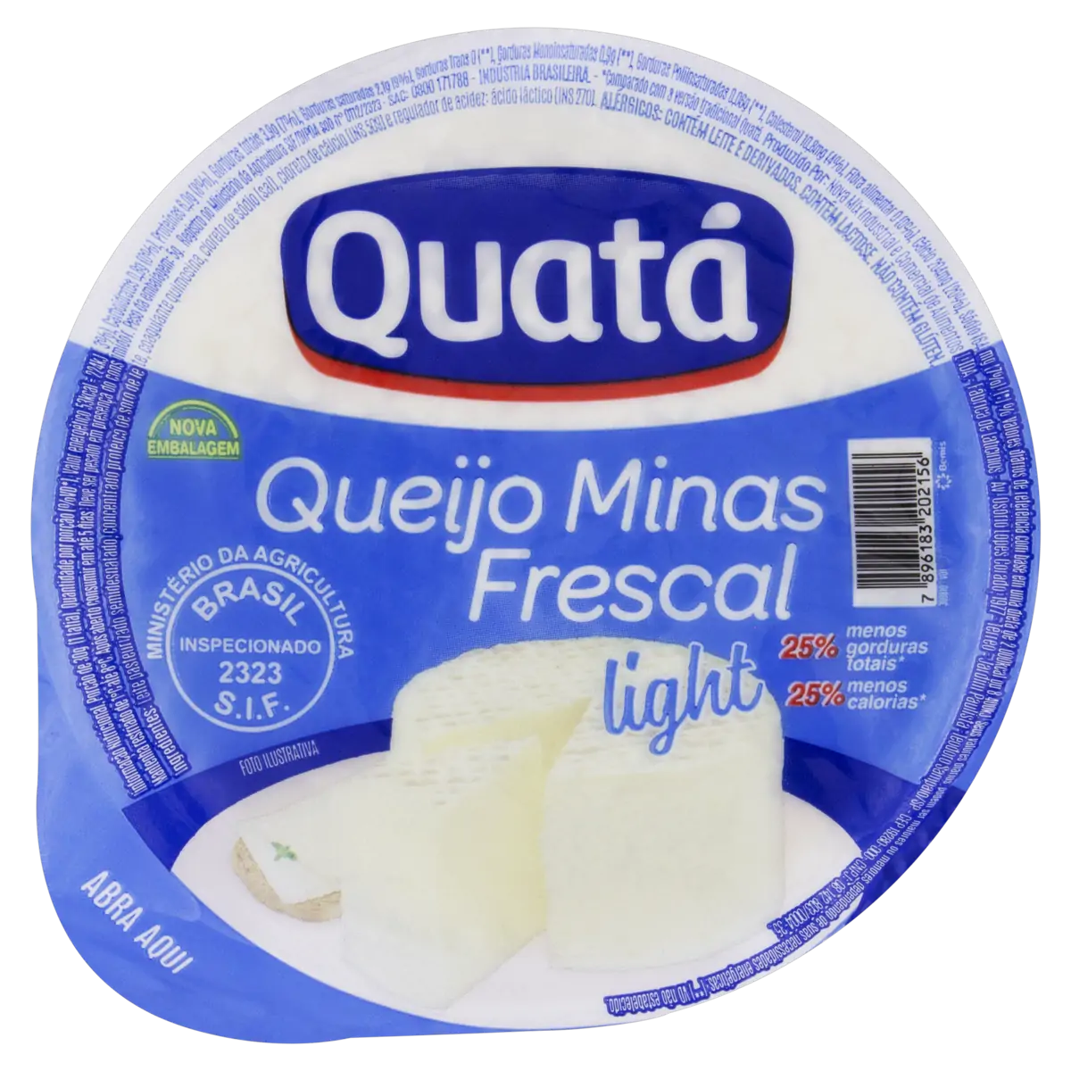 QUEIJO MINAS FRESCAL QUATA LIGHT 400G