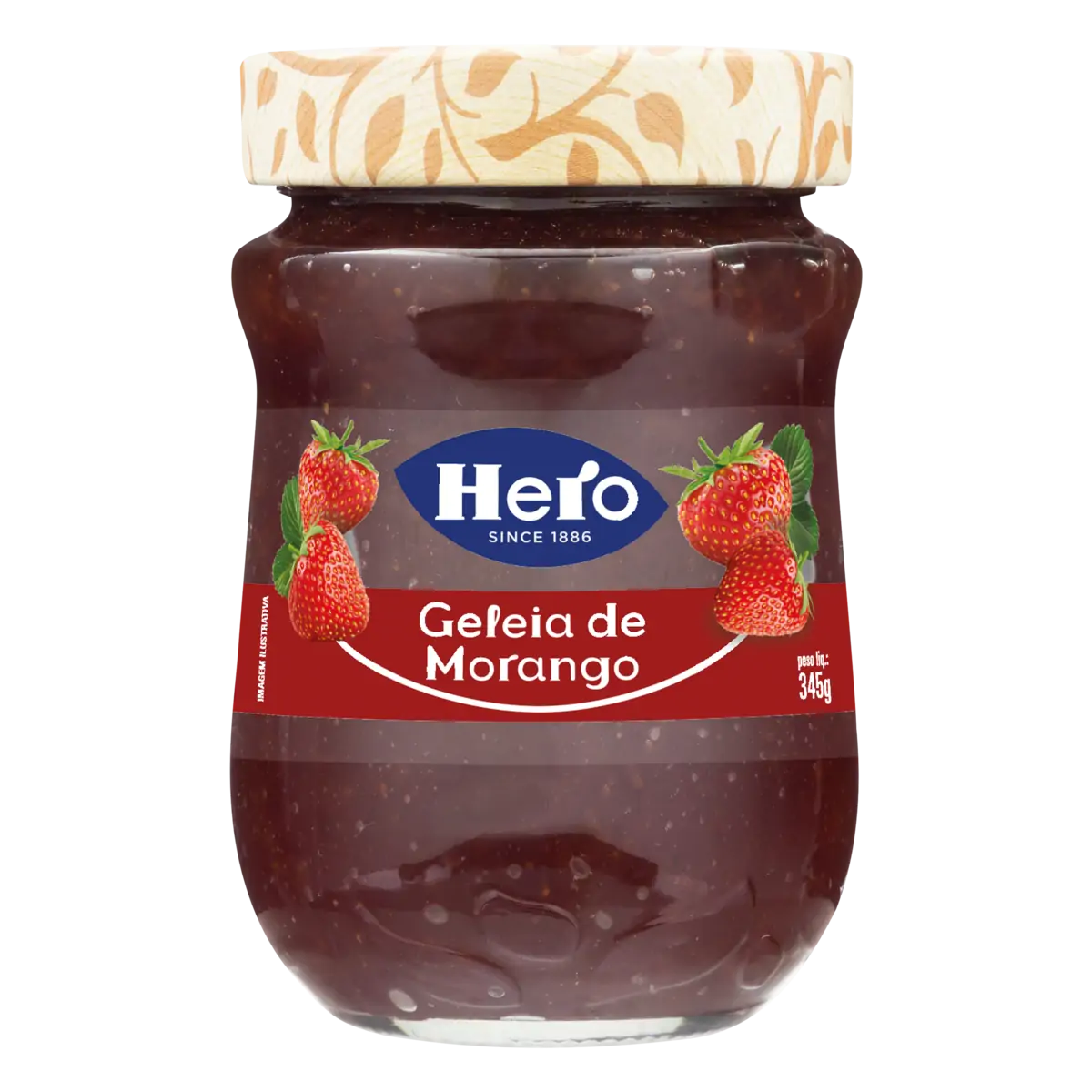 GELEIA HERO MORANGO 345GR