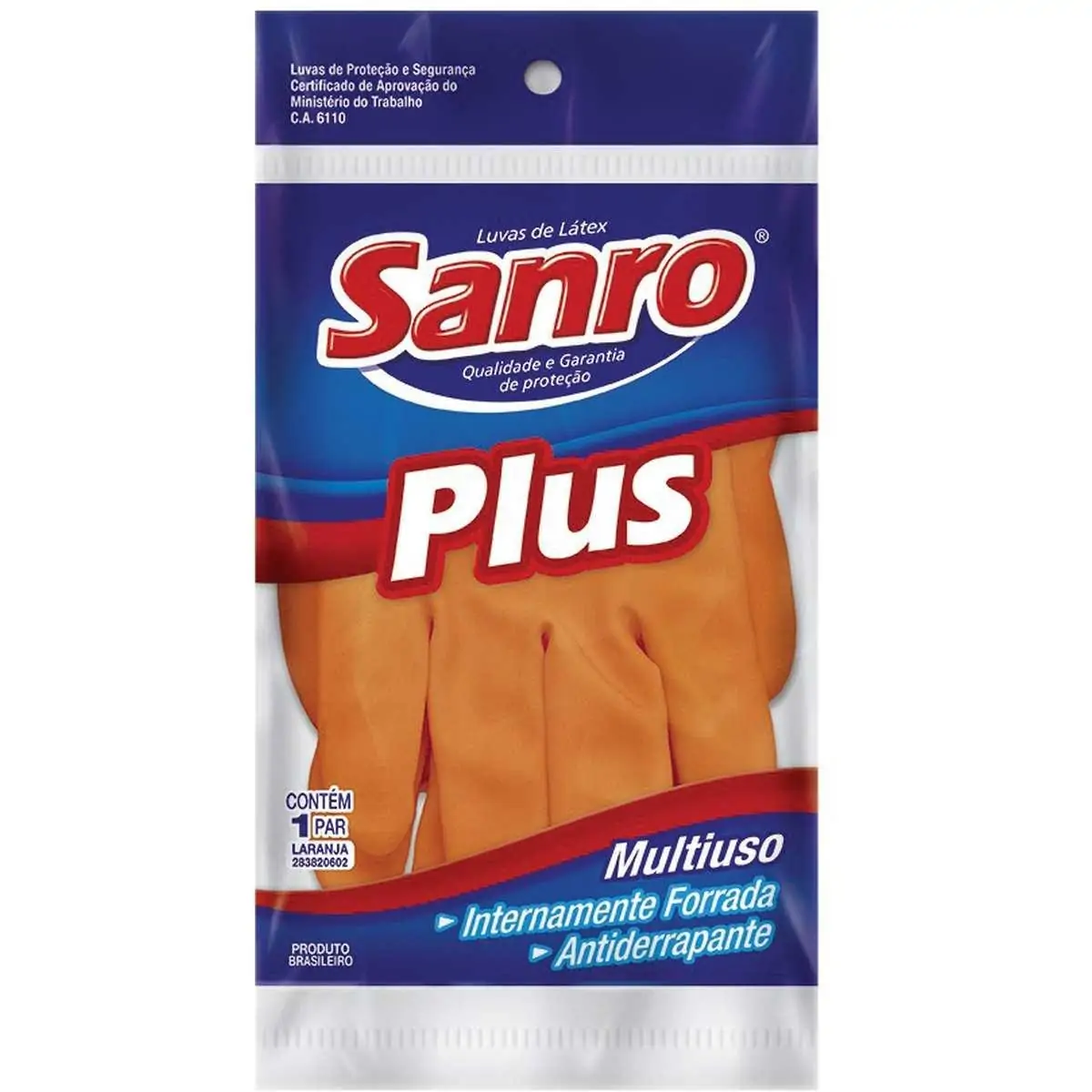 LUVA FORRADA SANRO PLUS GRANDE        1P