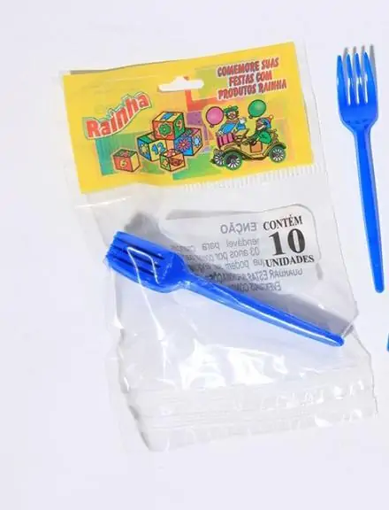 GARFO PLASTICO RAINHA SOB.AZUL      C/10