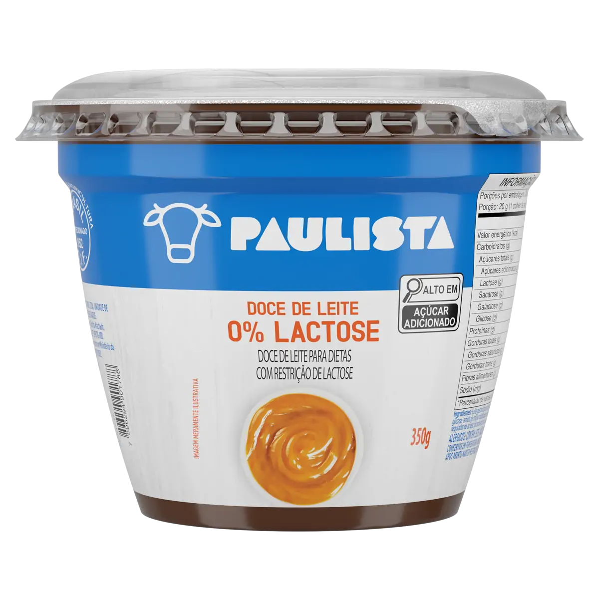 DOCE LEITE EM PASTA PAULISTA 0% LAC 350G