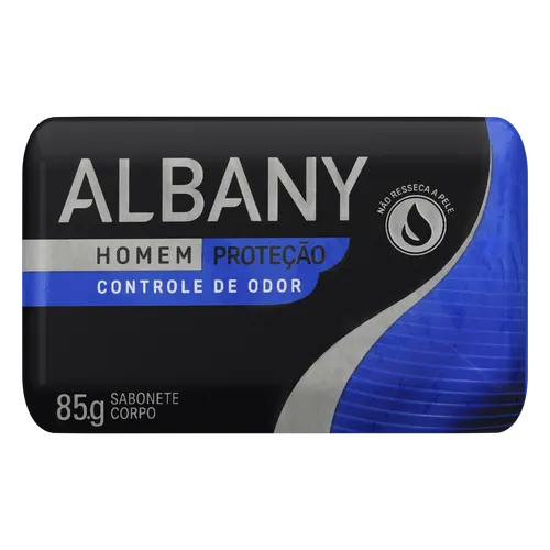 SABONETE ALBANY MASC AZUL CONT ODOR  85G