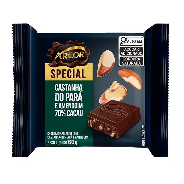 CHOC ARCOR SPECIAL CASTANHA PARA 70% 60G