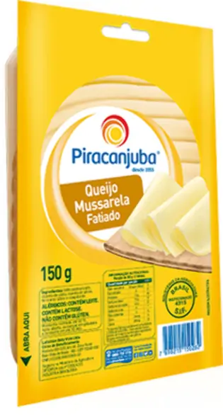QUEIJO MUSSARELA PIRACANJUBA FAT    150G
