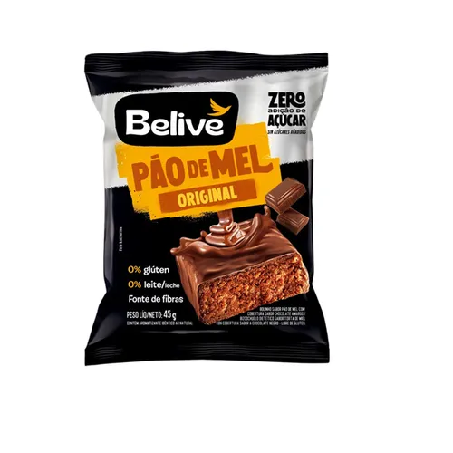 PAO DE MEL BELIVE ZERO            45GR