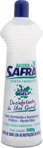ALCOOL GEL 70° SAFRA               500ML