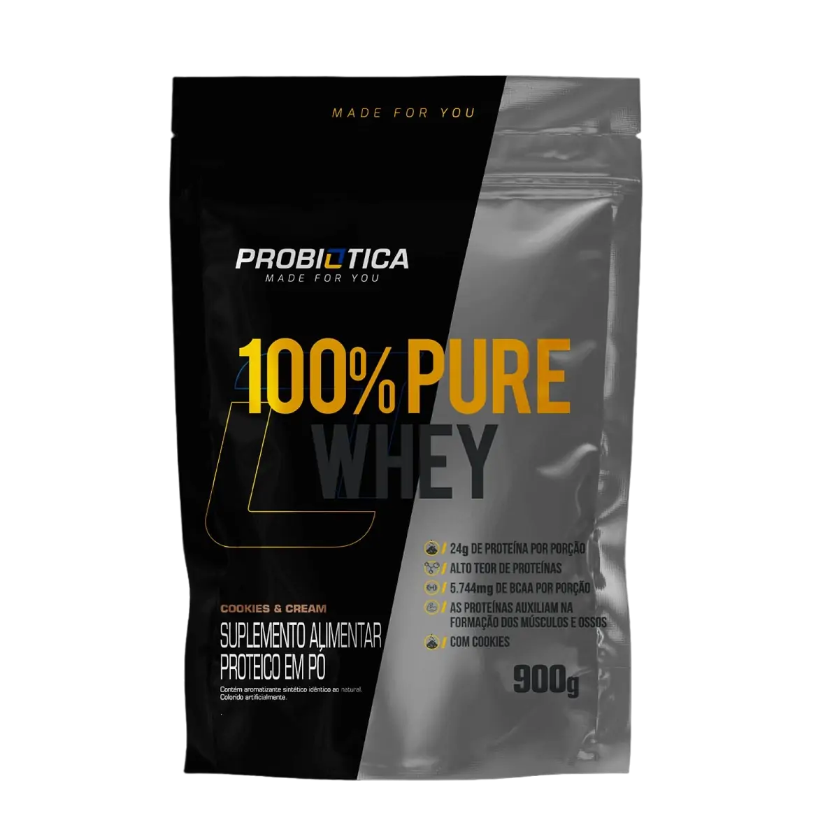 100% PURE WHEY COOKIES CREAM REFIL 900G
