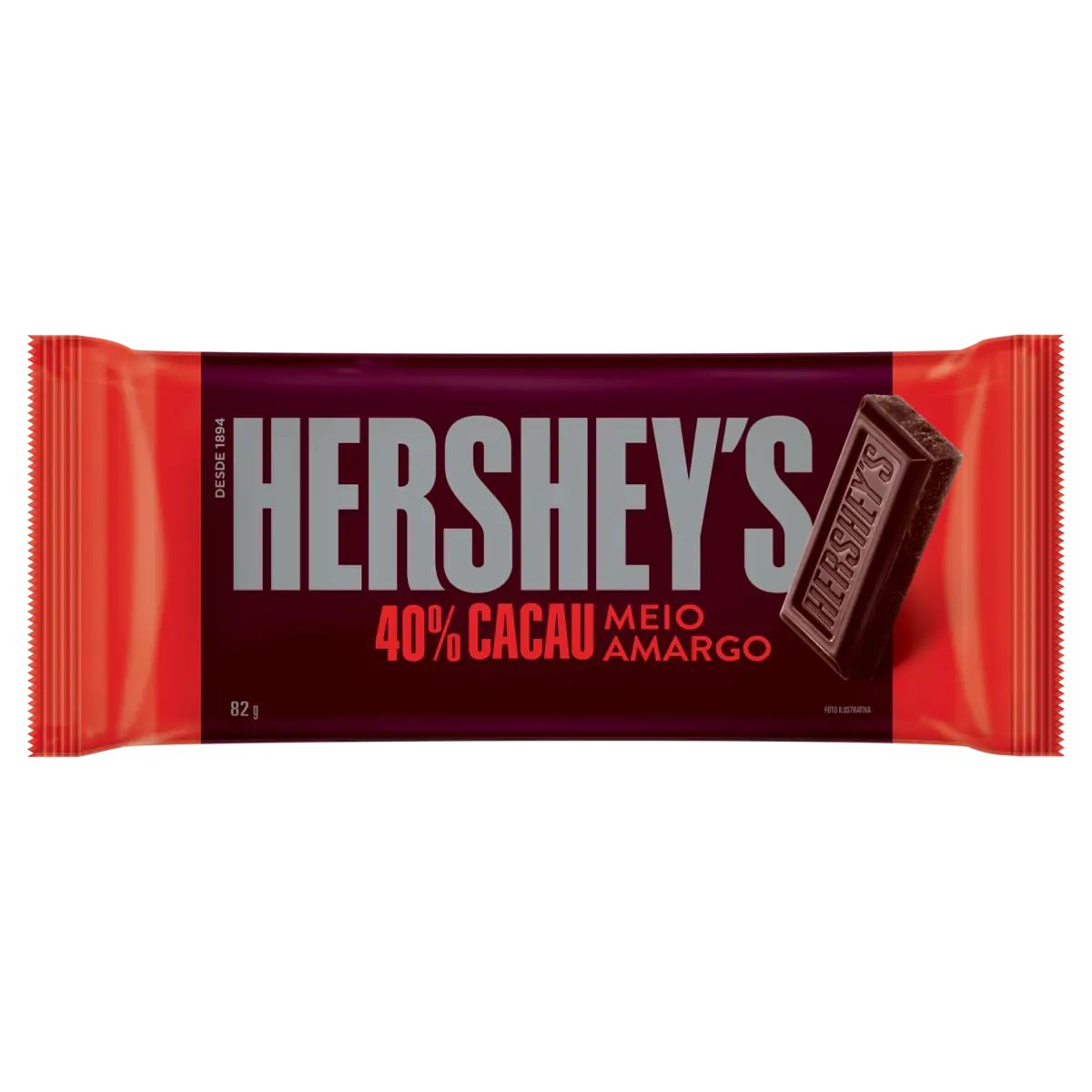 CHOC BARRA HERSHEYS MEIO AMARGO     82G